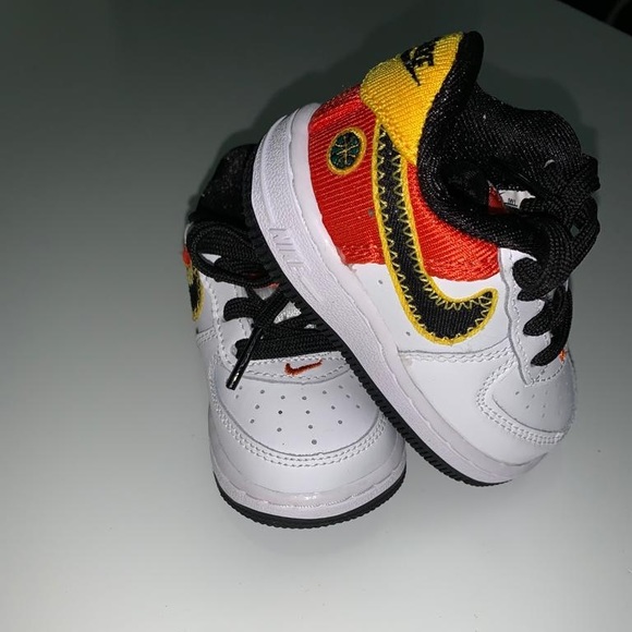 Nike Other - Yellow, White, and Orange Nike Air forces toddler/petite 4c